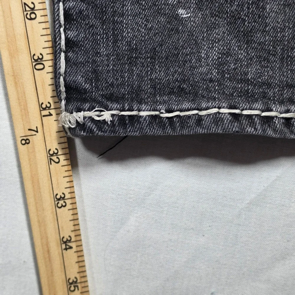 True Religion Ricky Relaxed Straight Mens Black Super T Flap Jeans 2000s
